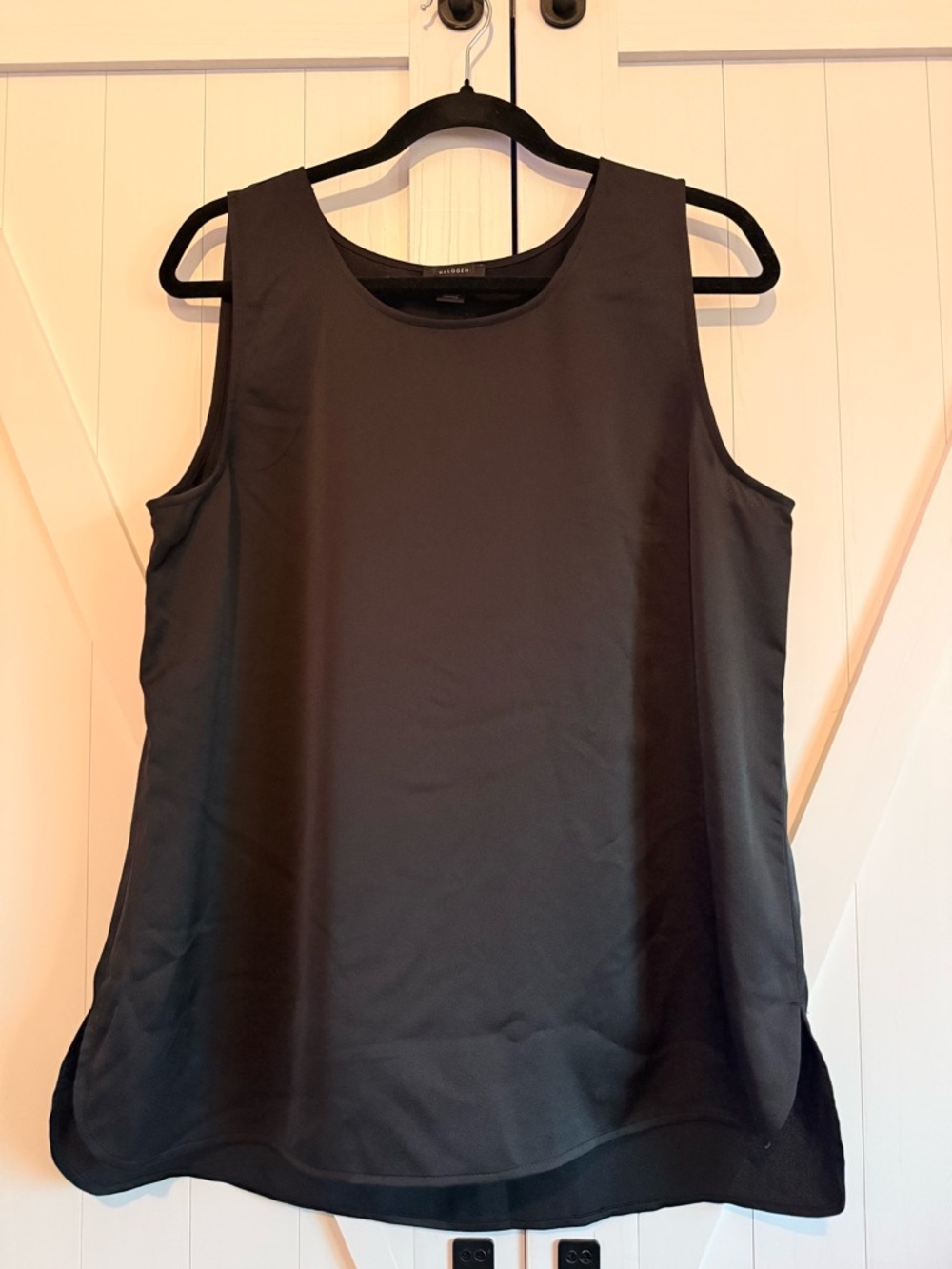 Halogen Black Sleeveless Tank Top